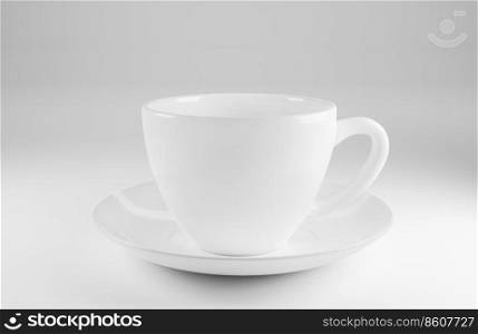 coffee cup on a light background. 3d render