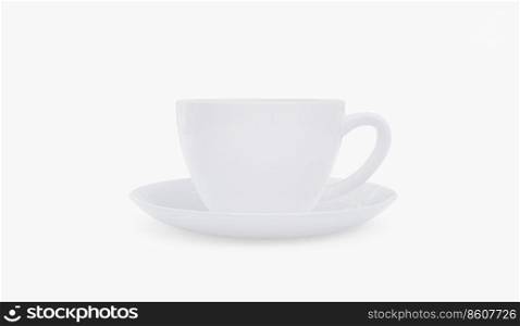 coffee cup on a white background. 3d render