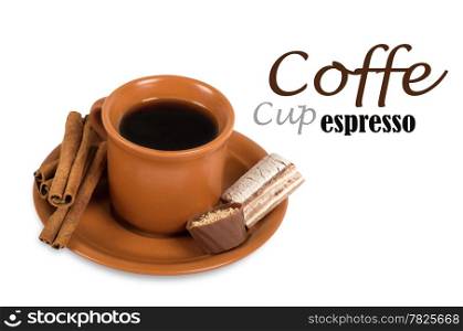 Coffee cup on white background