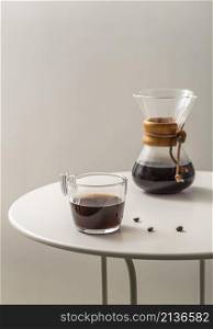coffee cup with chemex table