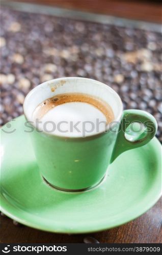 Coffee cup with micro foam, stock photo