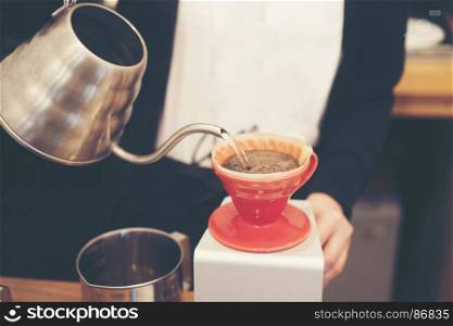 coffee drip process, Japan cafe