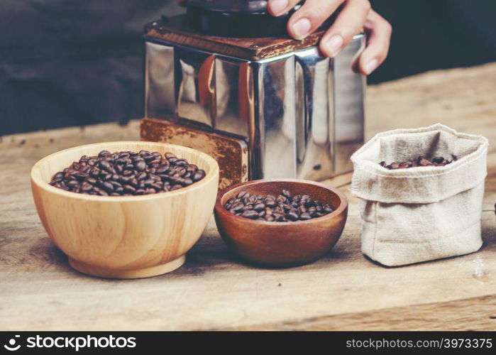 coffee dripping filter process, vintage filter image