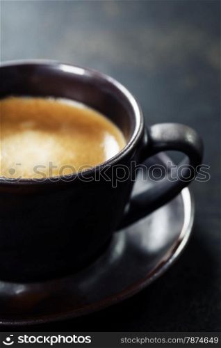 Coffee Espresso. Cup Of Coffee on dark background