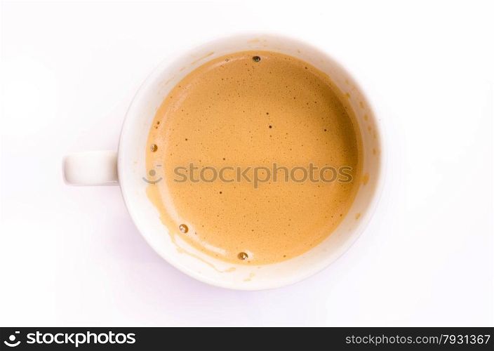Coffee espresso isolated on white background