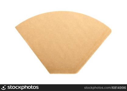 Coffee filter isolated on a white background