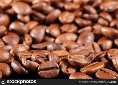 Coffee fried. Perfect coffee grains. High detail