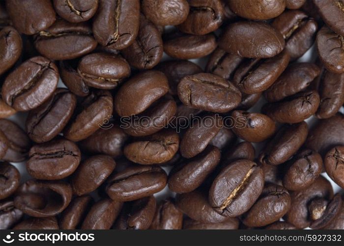Coffee grains - close up