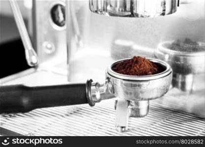 Coffee grind in group with black and white background, stock photo