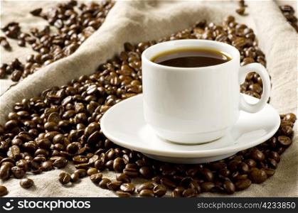 Coffee in grains is used for preparation of a popular and fragrant drink