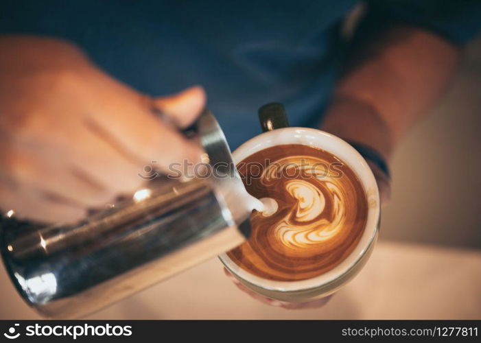 coffee latte art, coffee cup