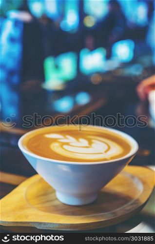 coffee latte art in coffee cafe