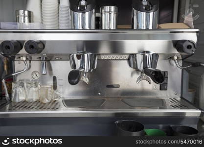 Coffee machine in mobile shop