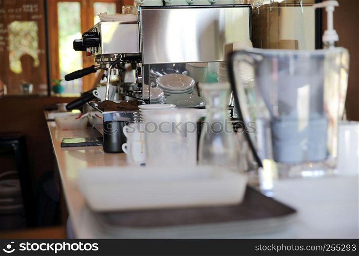 coffee machine with making coffee