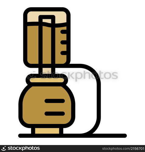 Coffee maker icon. Outline coffee maker vector icon color flat isolated. Coffee maker icon color outline vector