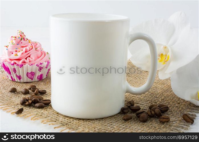 Coffee mug mockup with muffin. Coffee mug mockup with muffin. White mug mockup. Mug Product Mockup. Styled mockup. Product mockup. White cup mockup. Cup mockup. Blank mug.