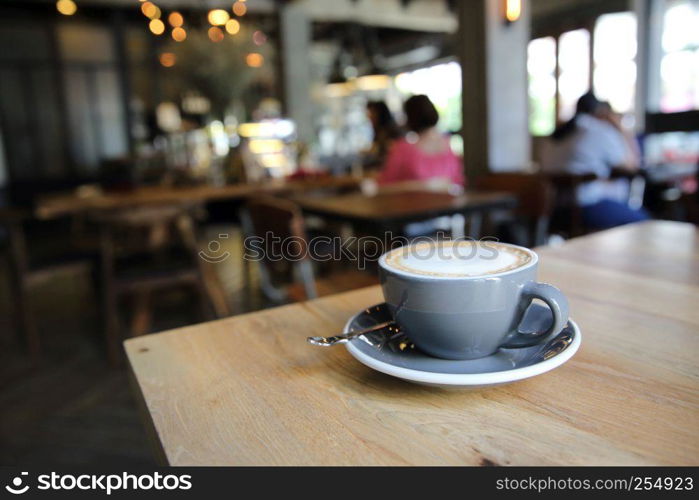 coffee on wood background