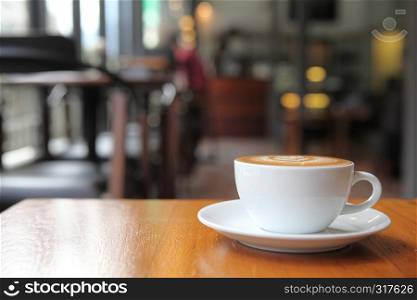 coffee on wood background