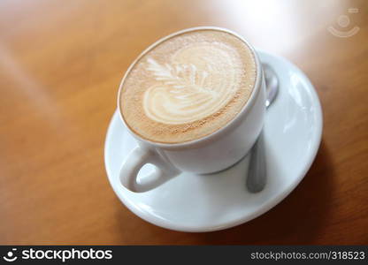 coffee on wood background