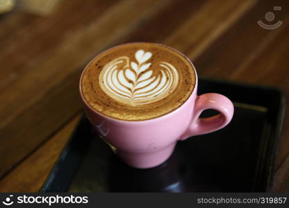 coffee on wood background