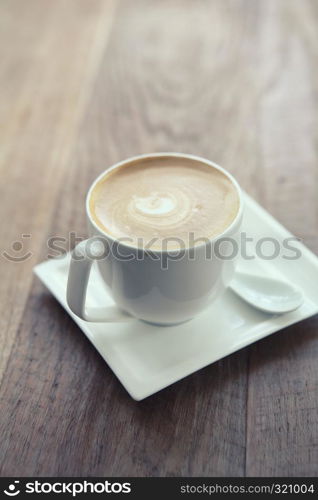 coffee on wood background