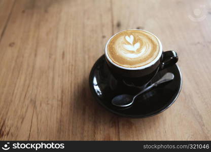 coffee on wood background