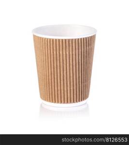 coffee paper  cup isolated on white with clipping path
