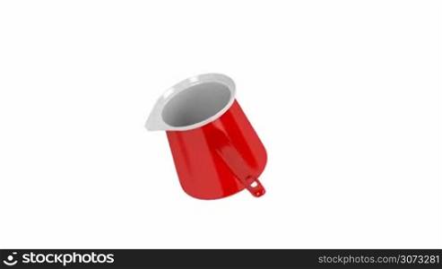 Coffee pot spin on white background