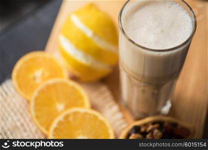 coffee raf with citrus. coffee raf with citrus closeup