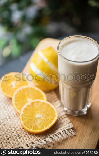 coffee raf with citrus. coffee raf with citrus closeup