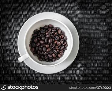 coffee seed in the cup