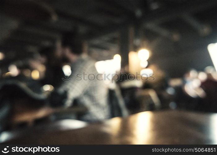 Coffee shop blur background with bokeh. Coffee shop blur background with bokeh effect and vintage color tone