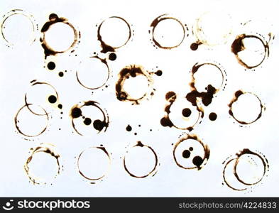 Coffee stains and splatters design for grunge design.