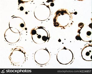 Coffee stains and splatters design for grunge design.
