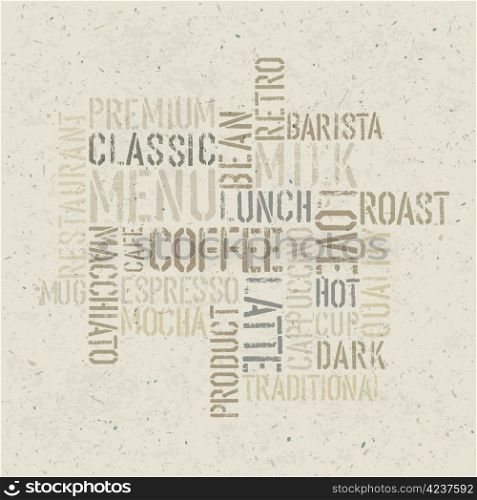 Coffee themed poster design template. Vector, EPS10