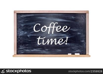 coffee time on the blackboard