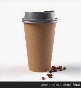 Coffee to go cup template Illustration Generative AI 