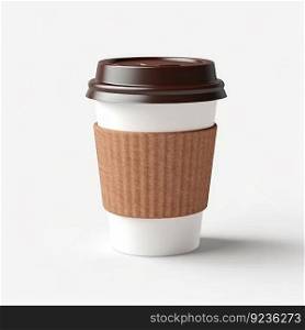 Coffee to go isolated. Illustration Generative AI 