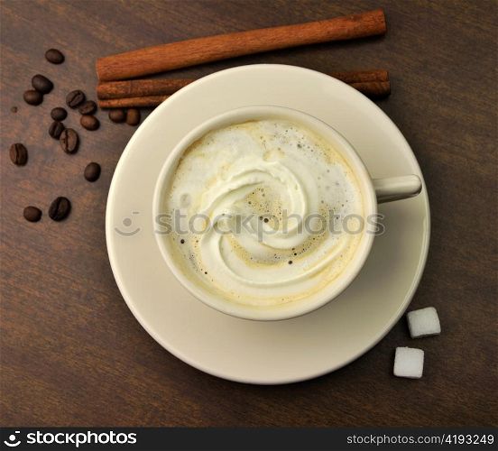 coffee with cream and sugar