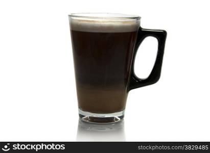 coffee with milk in a glass
