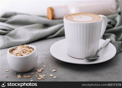 coffee with oatmeal beans  lose up
