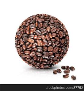 coffee world 3D illustration on white background