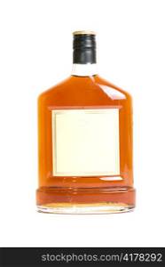 cognac bottle isolated on a white background
