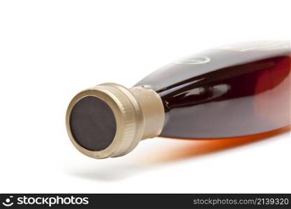 cognac close up isolated on white background. cognac close up