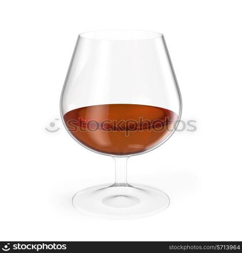 Cognac glass isolated on white background.