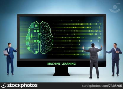 Cognitive computing and machine learning concept