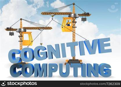 Cognitive computing concept - 3d rendering. The cognitive computing concept - 3d rendering