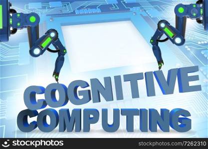 Cognitive computing concept - 3d rendering. The cognitive computing concept - 3d rendering
