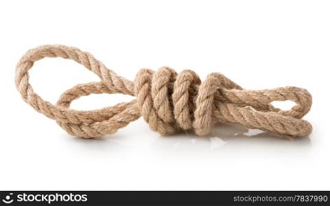 Coil of rope isolated on a white background