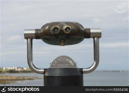 Coin-operated binoculars at Norris Point, Rocky Harbor, Gros Morne National Park, Newfoundland And Labrador, Canada